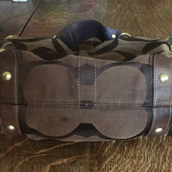 Coach Brown Signature Canvas Carly Bag #10619 - Picture 4 of 6